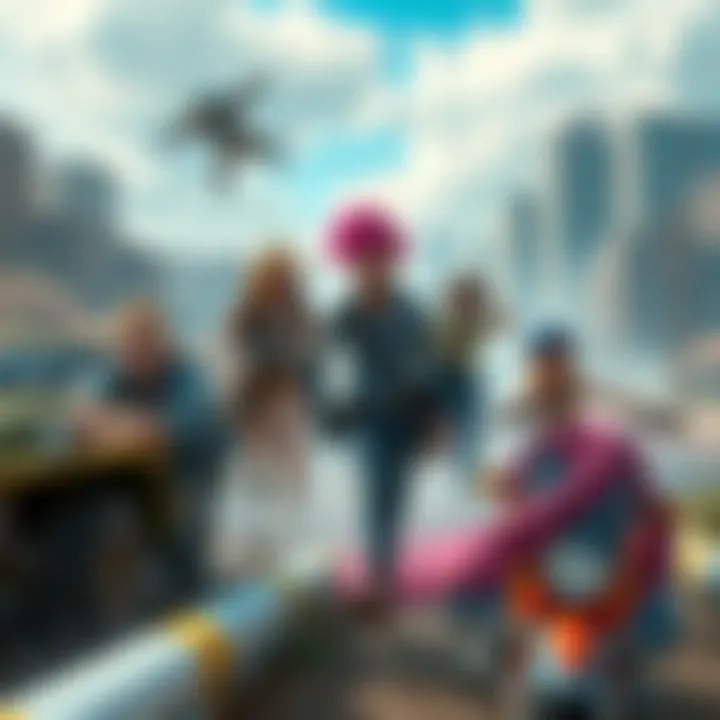 Art showing characters and elements from the Road 96 sequel, hinting at new adventures and locations