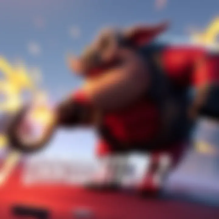 Road Hog from Overwatch 2 using his hook ability to pull an enemy character close, showcasing his power and impact in the game.