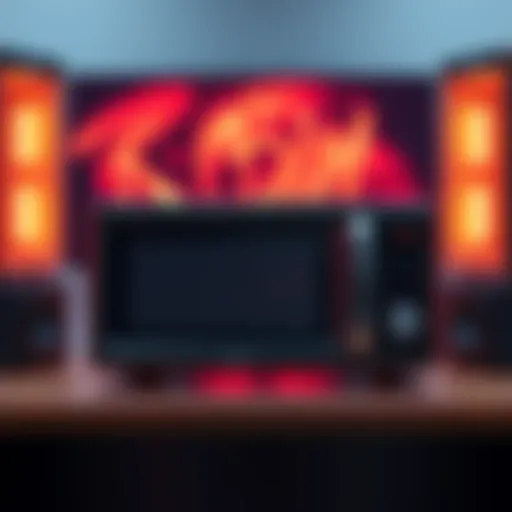 A display of the Robin Microwave Render showcasing its sound quality with Dim in the background.