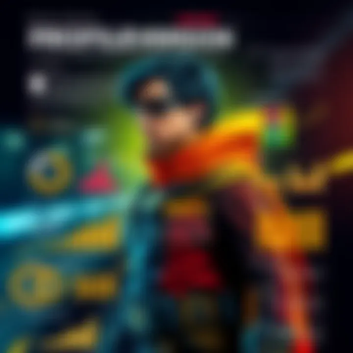 A detailed infographic showcasing Robin's attributes and statistics in a clear visual format