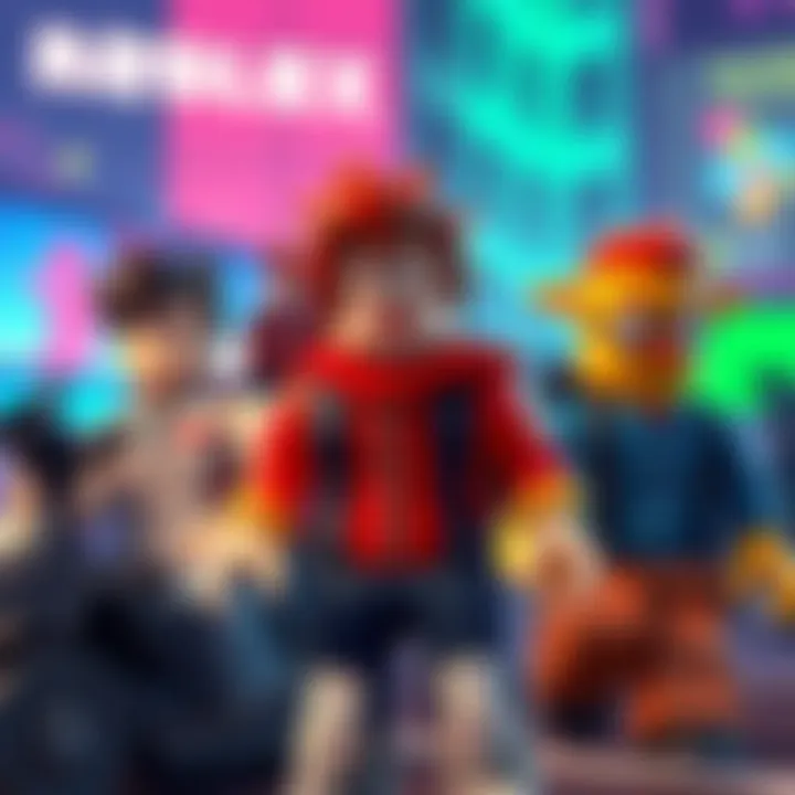 Creative characters Ajax, Renoir, and Rolf in Roblox game scenes, highlighting player creativity.