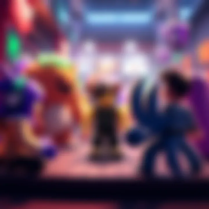 Players engaging with characters inspired by MH monsters in a Roblox game setting