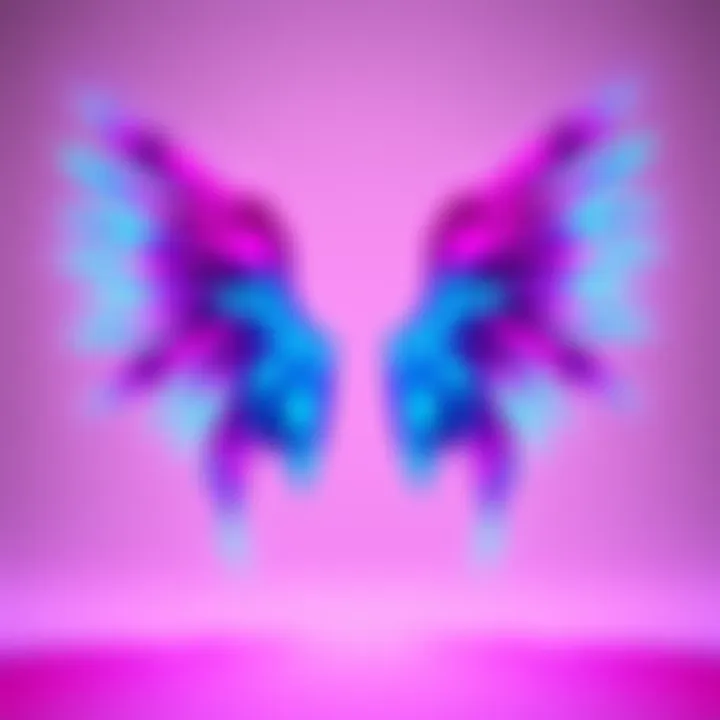 A pair of vibrant wings designed in the Roblox style, displayed against a bright background, symbolizing in-game items and potential risks.