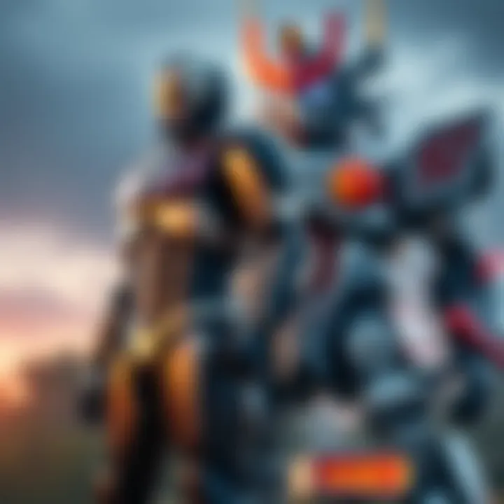 Robocop stands next to the Megazord, showcasing their unique designs and similarities.