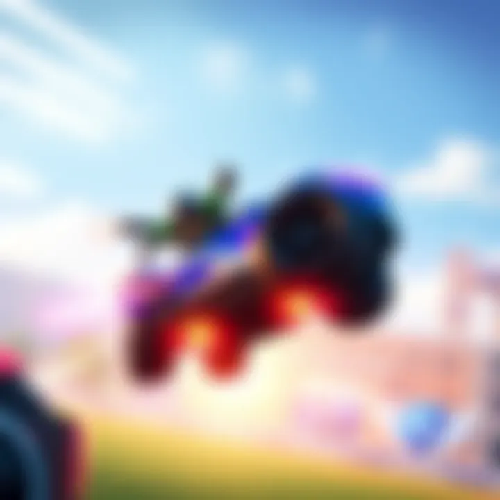 A player controlling a car in Rocket League, showcasing directional air roll and free roll techniques in mid-air