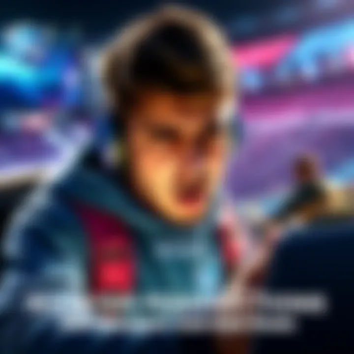 Rocket League player reacting to loss A Rocket League player showing frustration after losing a match, with game screen in the background.