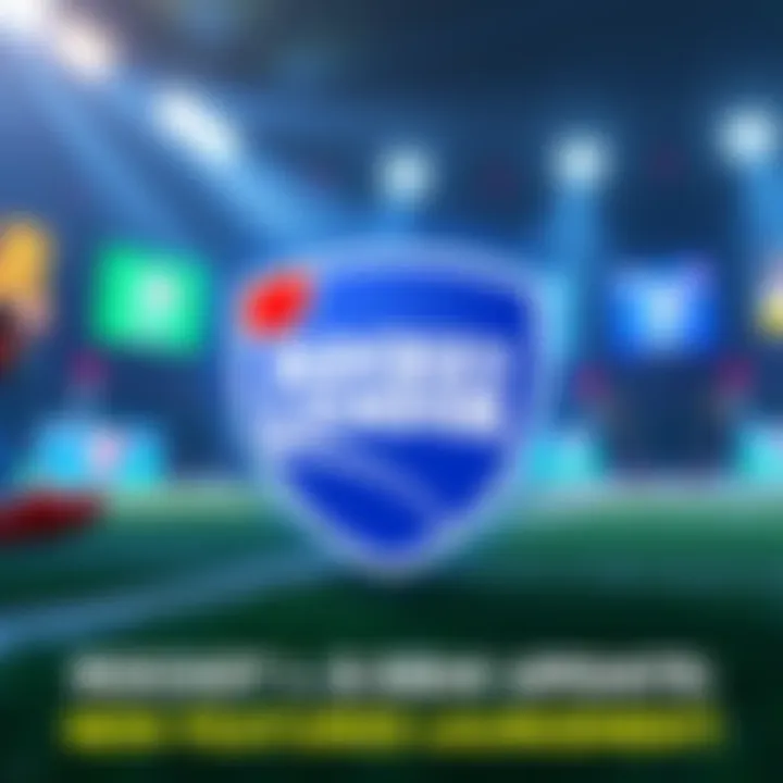 Graphic showing Rocket League logo with new features like expanded preset slots and Nintendo Switch 2 enhancements highlighted