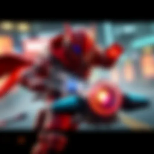Character Rocket using his res beacon and showcasing movement features during gameplay
