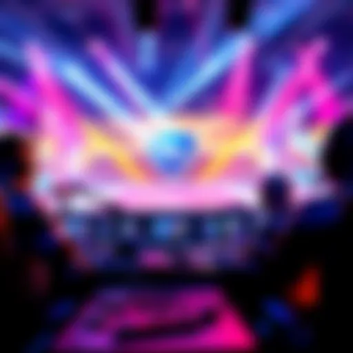 Rocket League Boston Major Broadcast Talent Broadcast team for Rocket League Boston Major with microphones and gaming setup