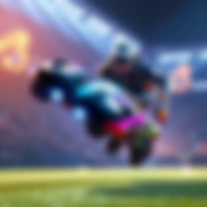 A highly skilled Rocket League player practicing air dribbling during a match, showcasing car control and rotation strategies.