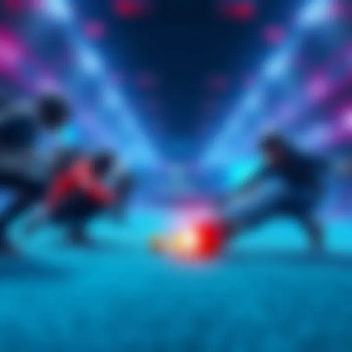 High-level Rocket League players competing against bot accounts in a futuristic gaming environment