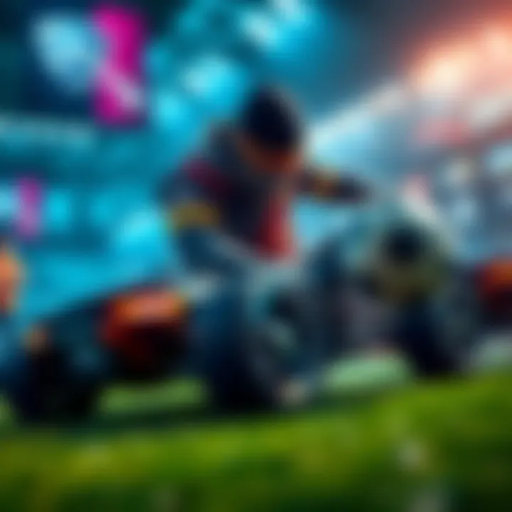 A player practicing Rocket League mechanics in a training session with a car and ball