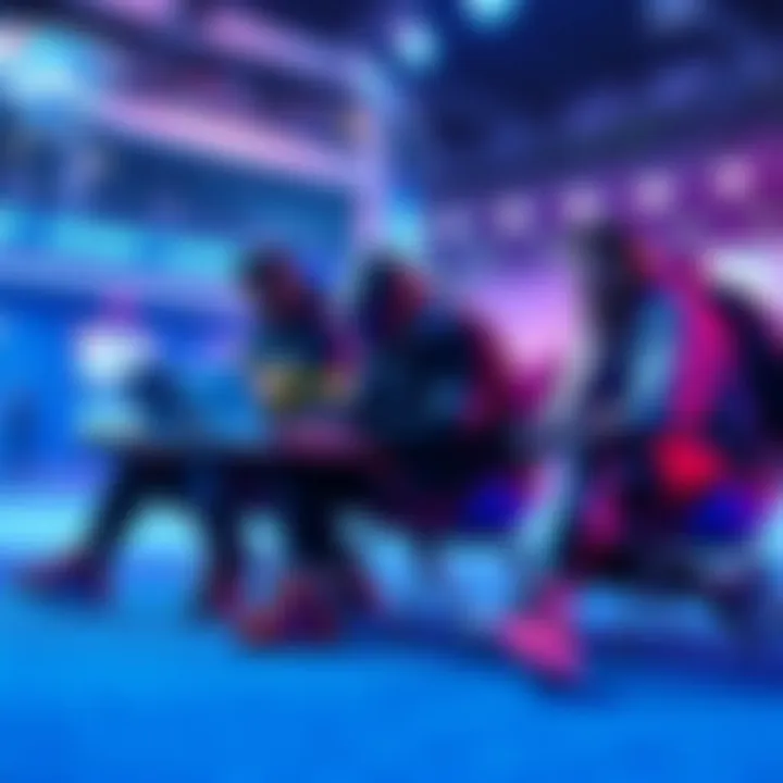 A group of gamers collaborating to play Rocket League, focused on teamwork and strategy to reach Diamond rank.