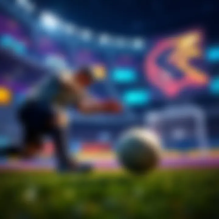 A player practicing ball control in Rocket League, focusing on hitting a bouncing ball with precision.
