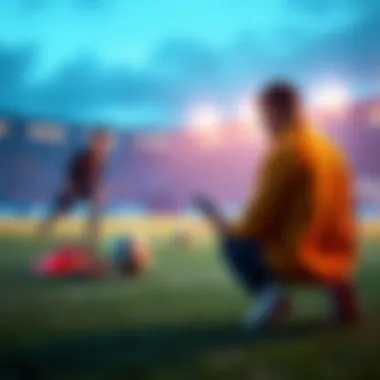 A player practicing Rocket League skills with a training pack on a digital soccer field, focused on improving their gameplay.