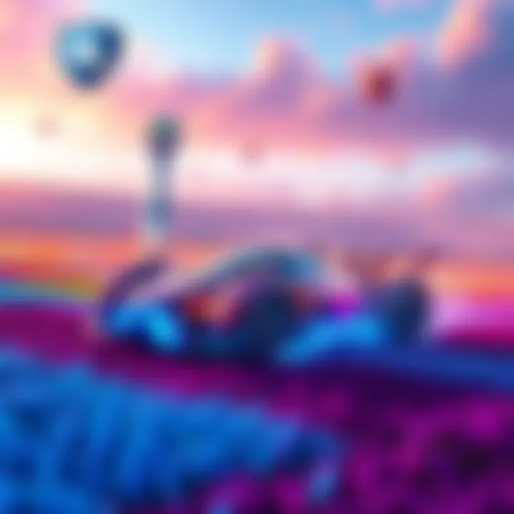 A futuristic Rocket League car on a colorful field with enhanced graphics, showcasing the game's evolution with Unreal Engine 6 in 2027.