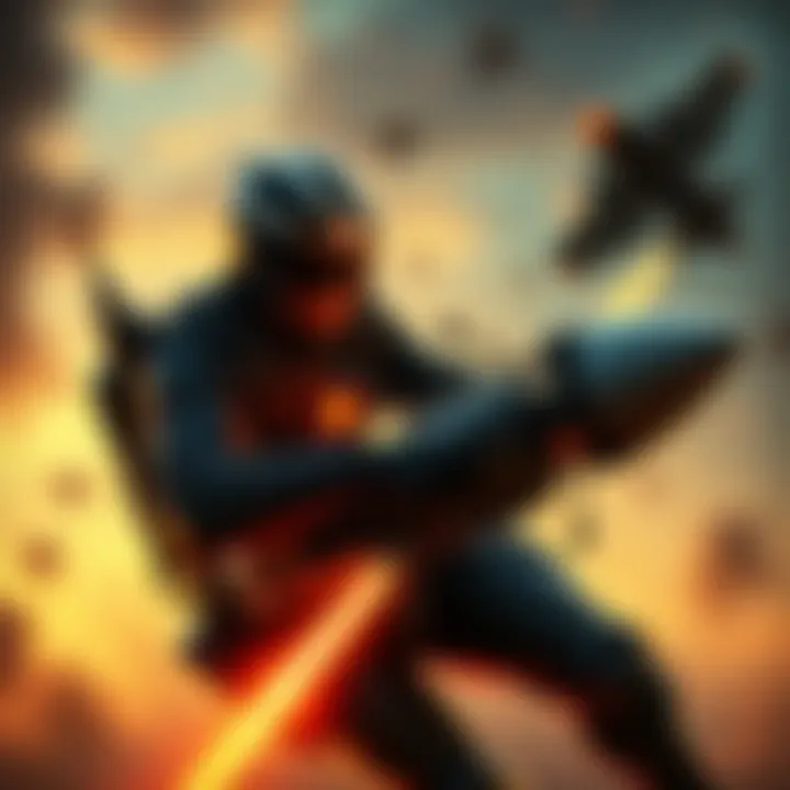 The Rocketeer faces a new threat in the sky with smoke and shadows looming around him.