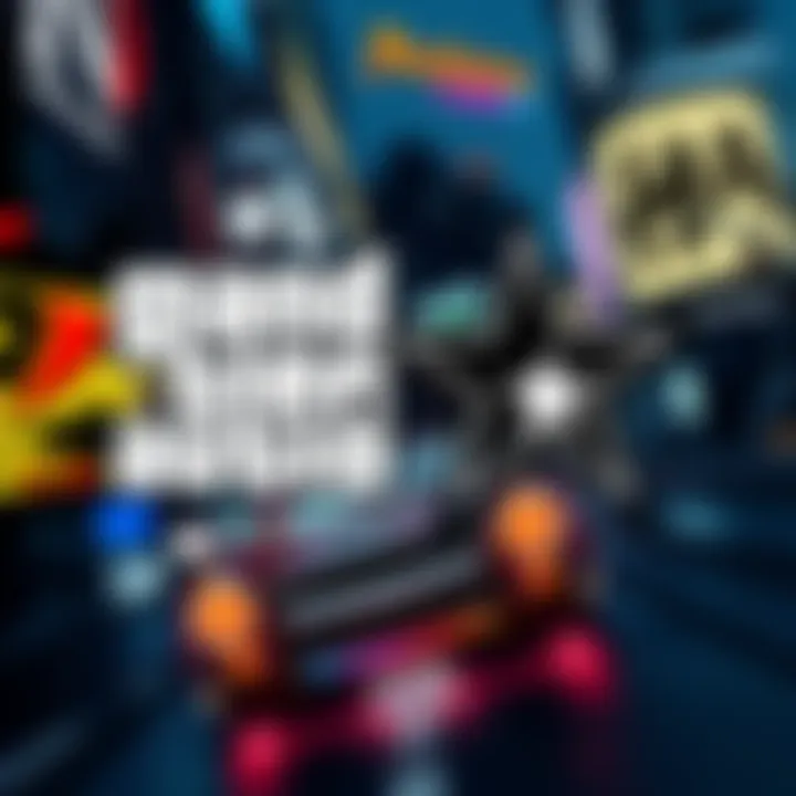 The logo of Rockstar Games with a dynamic gaming background.