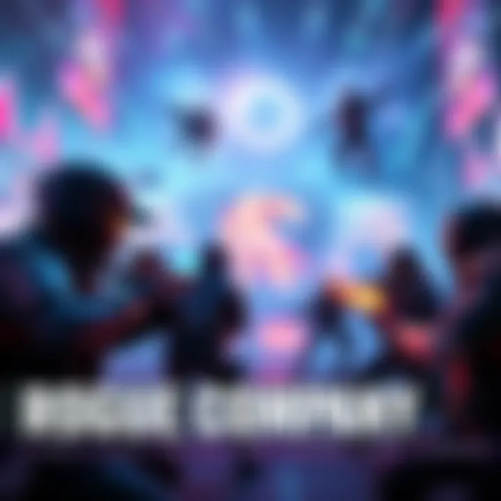 Rogue Company Gameplay A screenshot of players competing in Rogue Company, showcasing action and teamwork in a colorful environment.