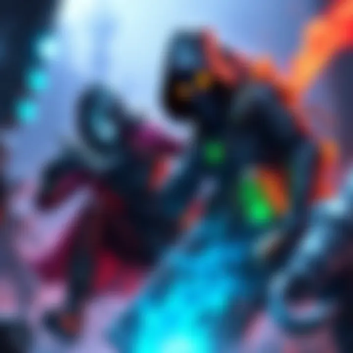 A visual of a Rogue deck featuring Tess and a Warlock character with stealth effects in action during a game