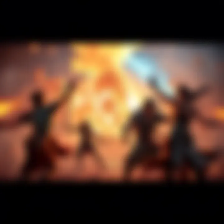 A dynamic scene from the Rogue Prince of Persia showing characters in an action-packed setting with vibrant colors and adventurous elements.
