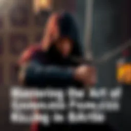 A skilled rogue in a dark cloak expertly holding a rapier, preparing for a swift strike in a tense battle scene