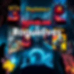 A collage of various roguelike game covers available on PlayStation Plus, featuring dynamic art and characters from different games in the genre.