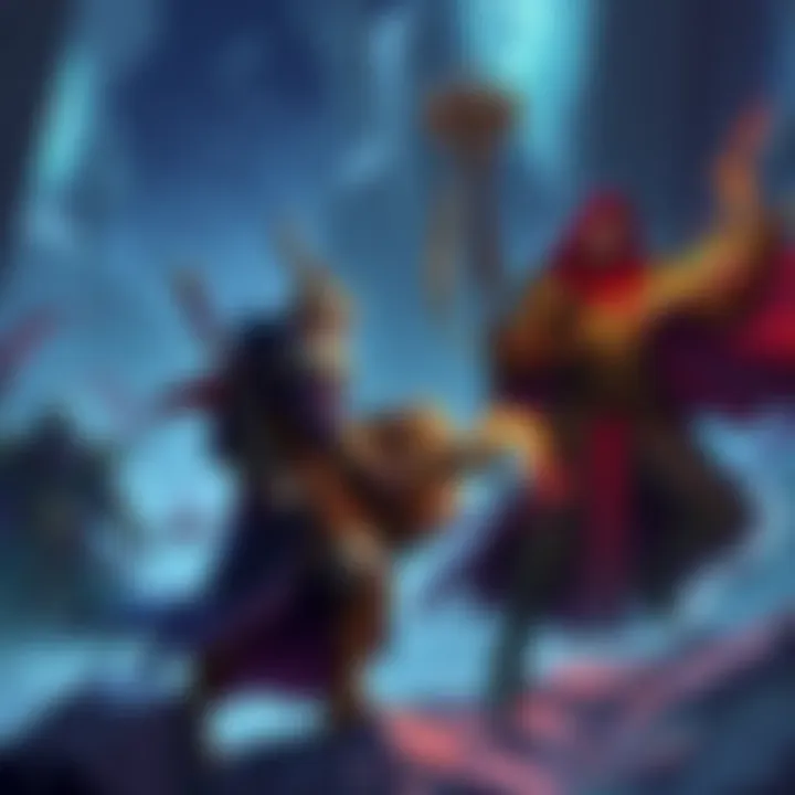 A paladin, warlock, and cleric engaged in a quest, showcasing their unique abilities in a fantasy setting.