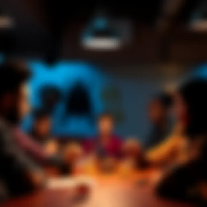 Roleplaying a socially awkward character A player in a Dungeons & Dragons game roleplaying a socially awkward character, showing nervous body language and hesitant speech while interacting with other players at the table.