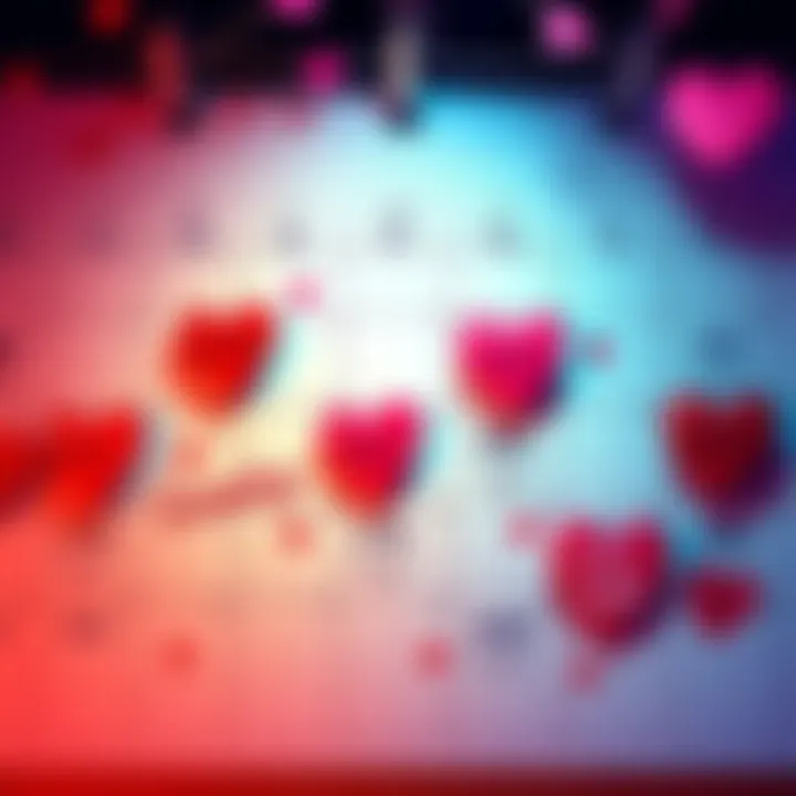 Romantic Date Ideas for Birthday Months A colorful calendar showing each month with hearts and date ideas written on it, symbolizing romantic possibilities.
