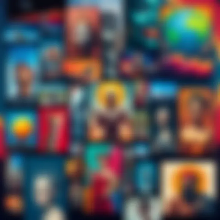 A vibrant collage showcasing various modern art pieces inspired by Romero's work, reflecting contemporary culture.