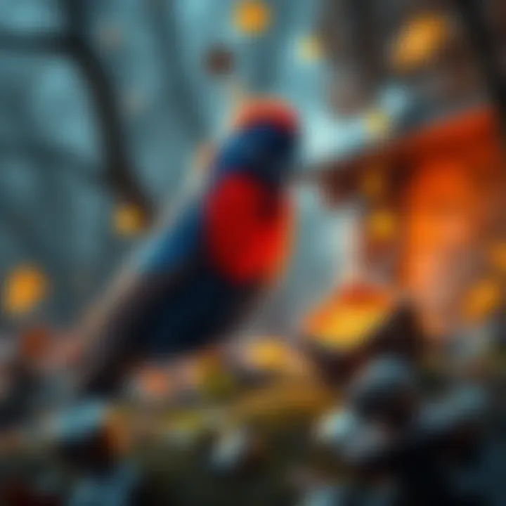 A rook bird looking around in the Pinwheel area for hidden treasures