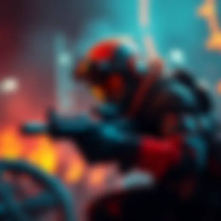 A player engaged in an intense extraction shooter game using Rook, showcasing thrilling solo gameplay with dynamic visuals.