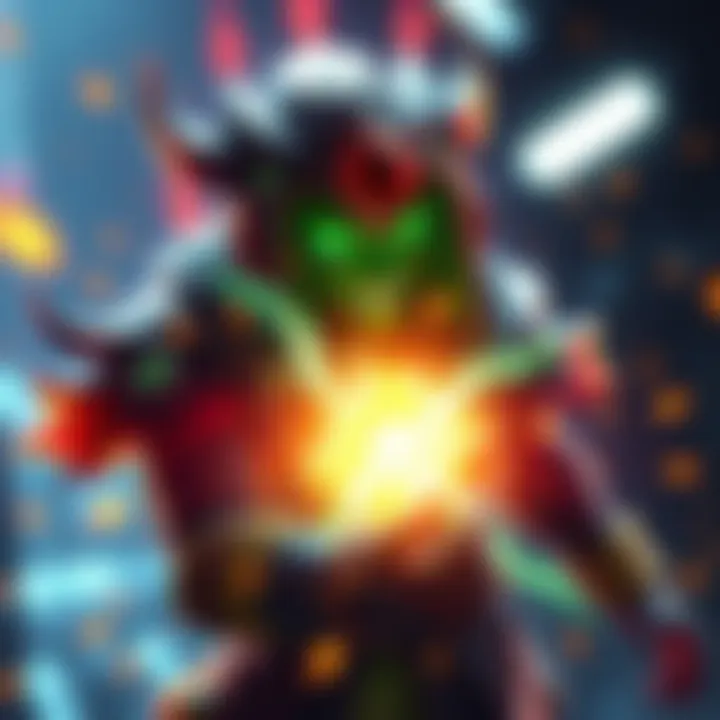 Rook character with a healing aura disrupted by poison effects in a gaming scenario