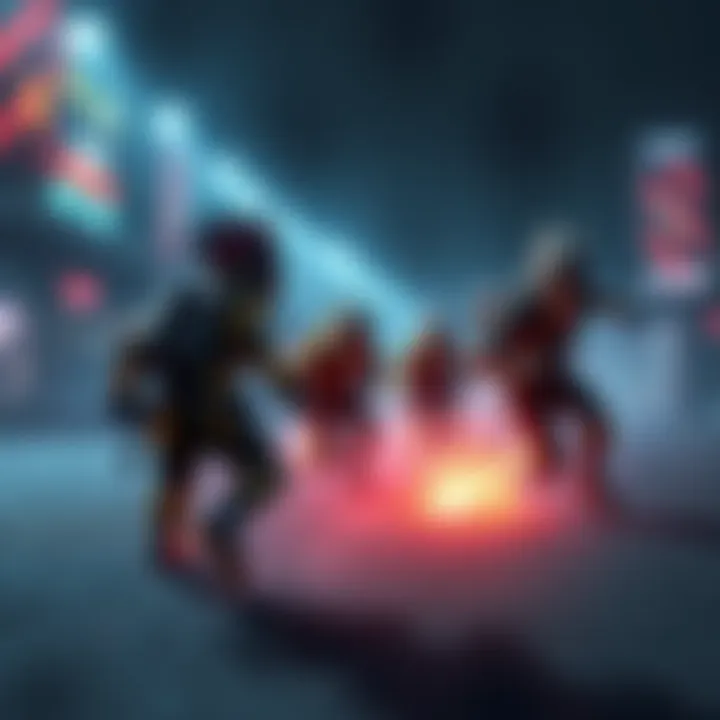 Rooks in Gameplay A visual representation of rooks struggling in a game scene, with runners easily evading them, highlighting their ineffectiveness after the update.