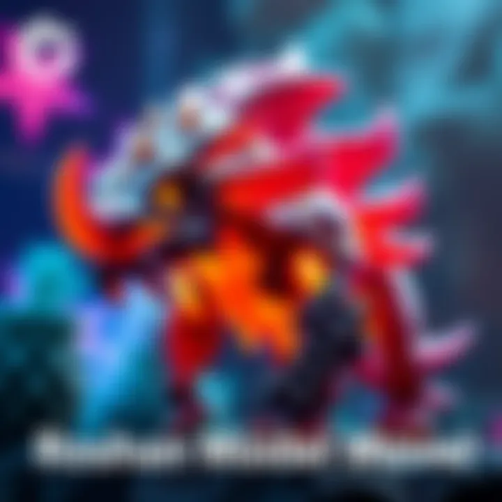 A digital representation of the unreleased Roshan model, showcasing its unique design as a potential reward for TI2025 collectors.