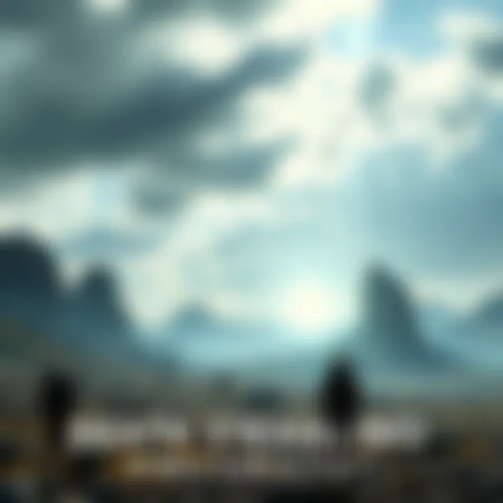Route Planning in Death Stranding A scene showing a player strategizing routes in Death Stranding Director's Cut, with mountains and obstacles in the background.