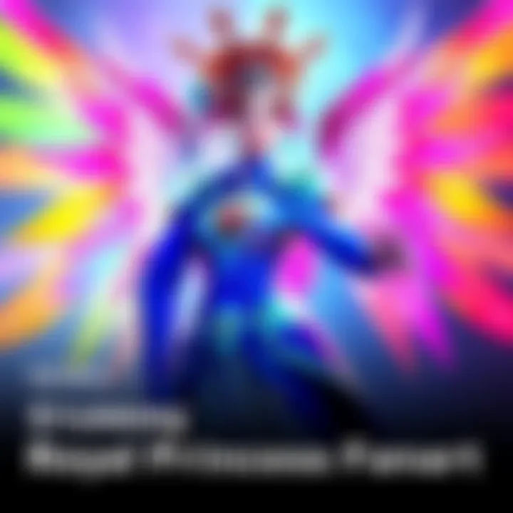 Royal Princess Mercy Fanart Colorful fanart of a character resembling Royal Princess Mercy, showcasing her elegant outfit and wings, inspired by the game's beautiful design.