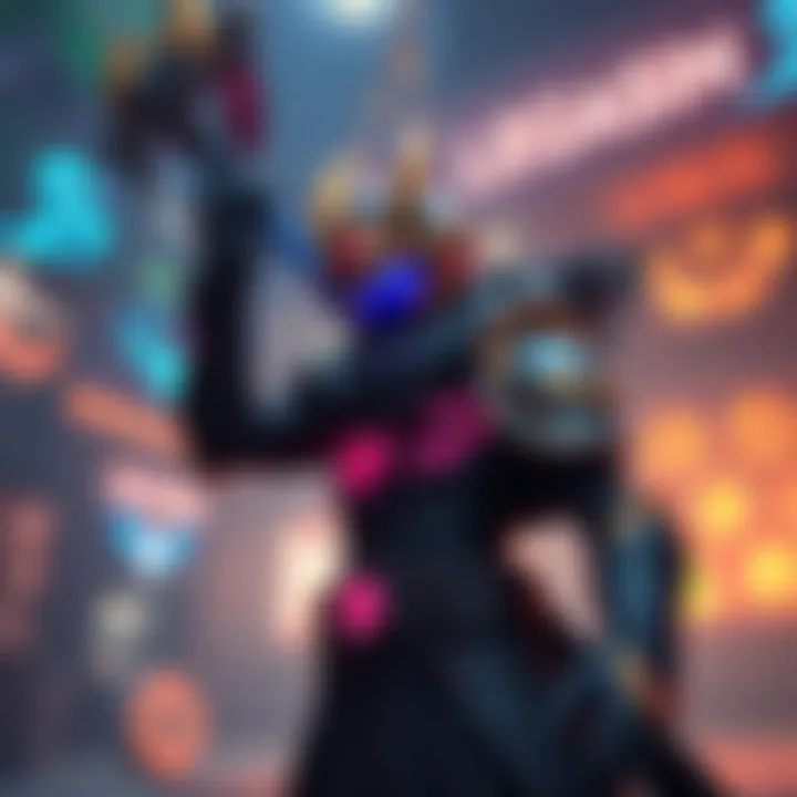 A player character wearing the Roze Rook skin, showcasing its design in a gaming environment.