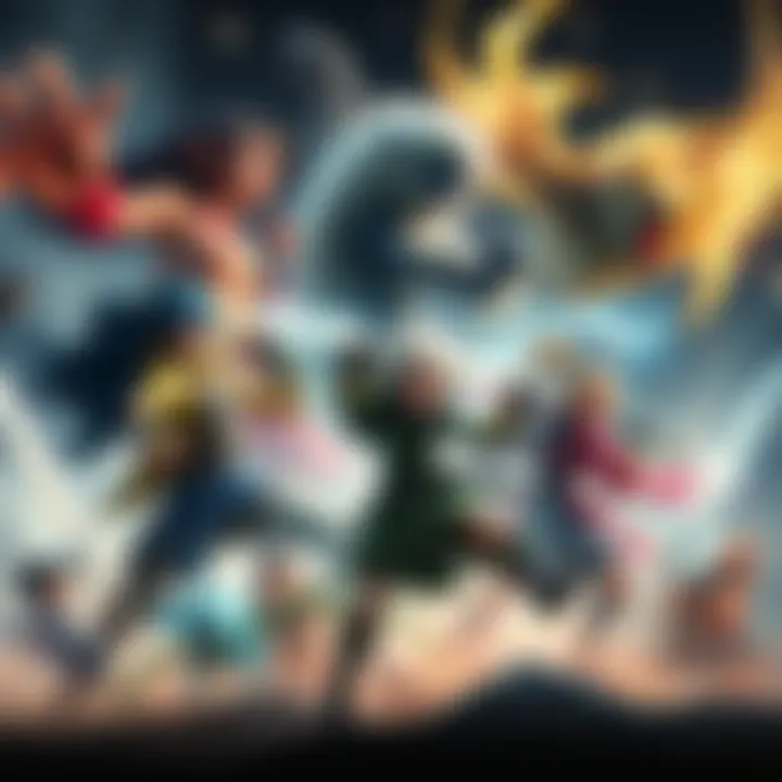 RPG Characters Shapeshifting A collection of RPG characters transforming into different forms, showcasing their unique shapeshifting abilities.