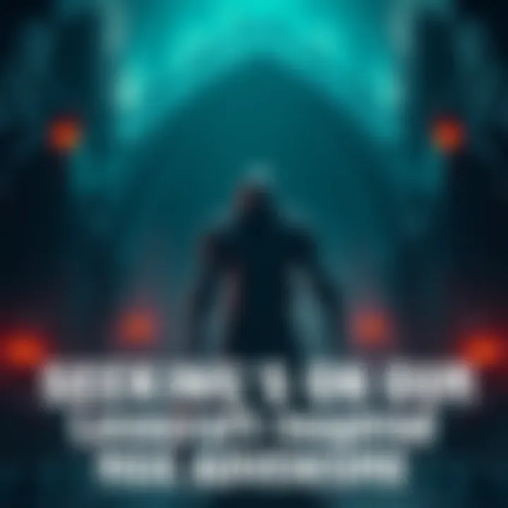 A character inspired by Lovecraft and Bloodborne in a shadowy, eerie environment, showcasing gothic architecture and ominous designs.