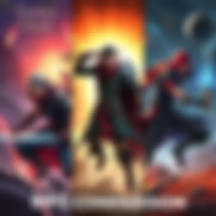 A visual comparison of three RPG games featuring characters from Tainted Grail, Avowed, and Crimson Desert in action scenes, showcasing the vibrant art and gameplay styles.