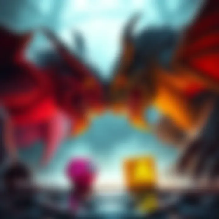 Two fantasy monsters side by side, showcasing different hit dice and challenge ratings on a tabletop RPG setting.