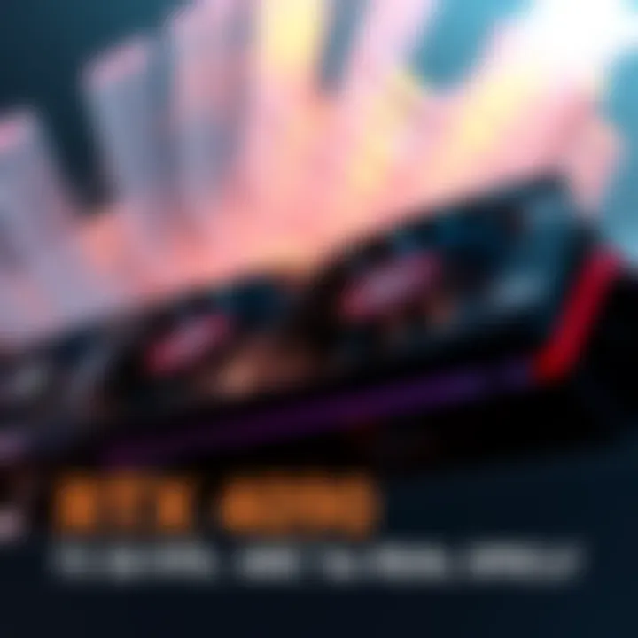 Close-up view of the RTX 4090 graphics card showcasing its cooling system and design