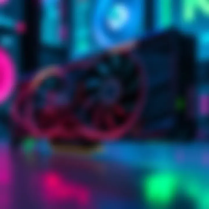 Close-up of an RTX 5060 graphics card showcasing its design and cooling system