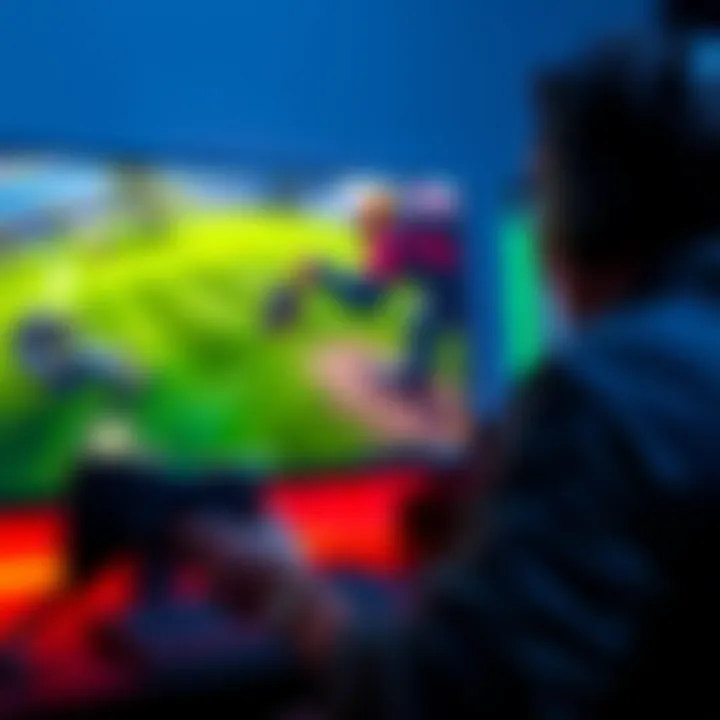 RTX 5080 Gaming Performance A gamer playing on a 1080p monitor, showcasing the RTX 5080 graphics card running a high settings game smoothly.
