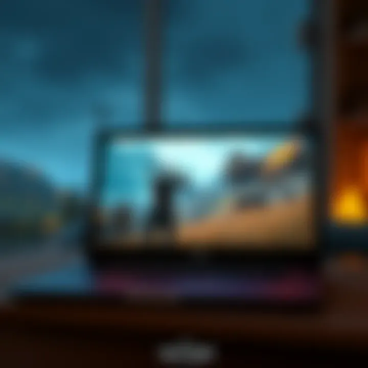 A laptop displaying gameplay from The Witcher Trilogy at 1080p and 60fps with RTX 3050 graphics card graphics