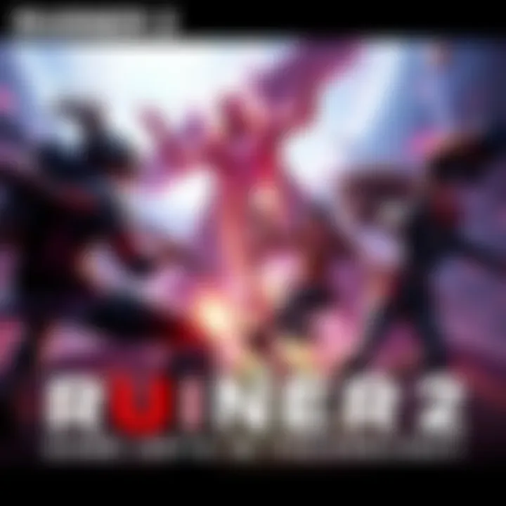 A dynamic scene from RUINER 2 showing action gameplay with characters using the unique Shell System and engaging in co-op play.