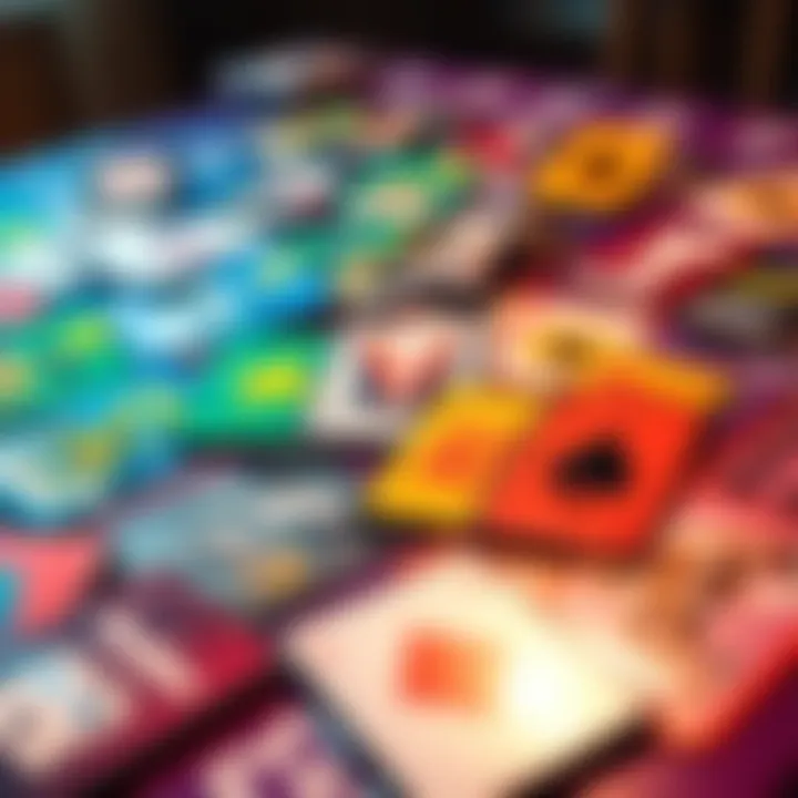 A colorful collection of rulebreaker cards spread across a table, showcasing unique designs and features.