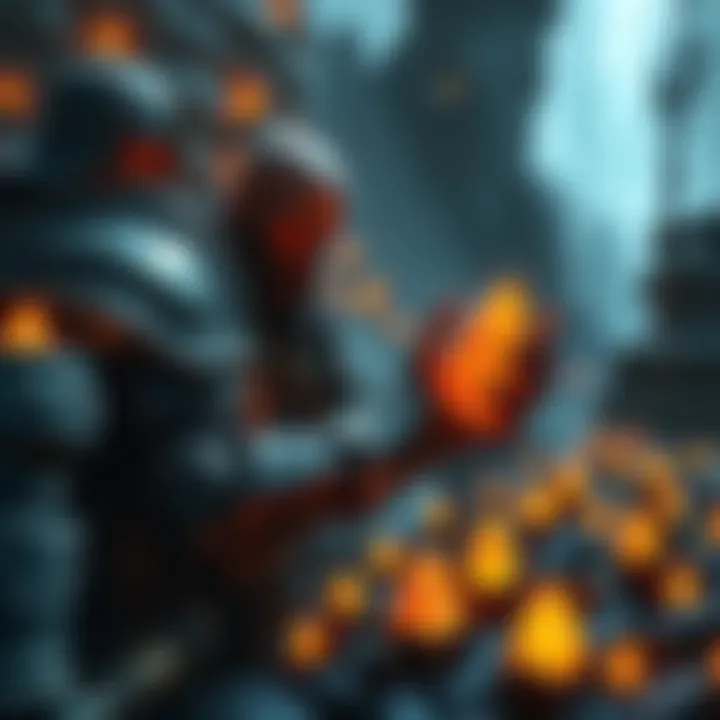 A character in armor collecting runes in a fantasy setting, showing various rune collection methods